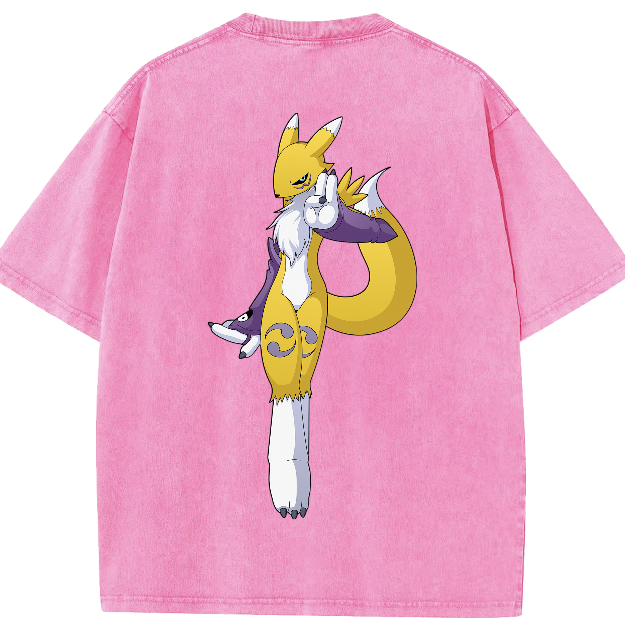 （画像用） Digimon デジタルモンスター/デジモン 綿100% ヴィンテージ風 半袖Tシャツ（背面プリント）